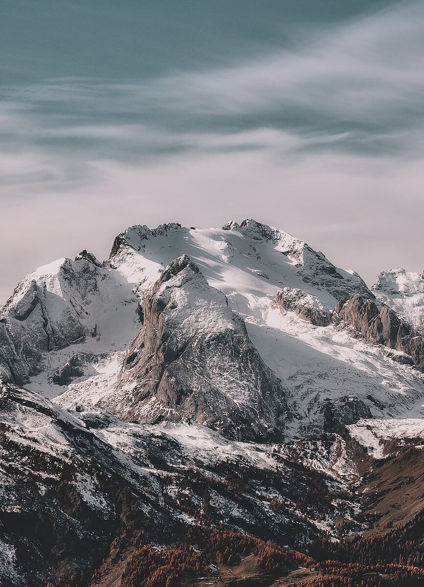 landscape photography of snowy mountain
